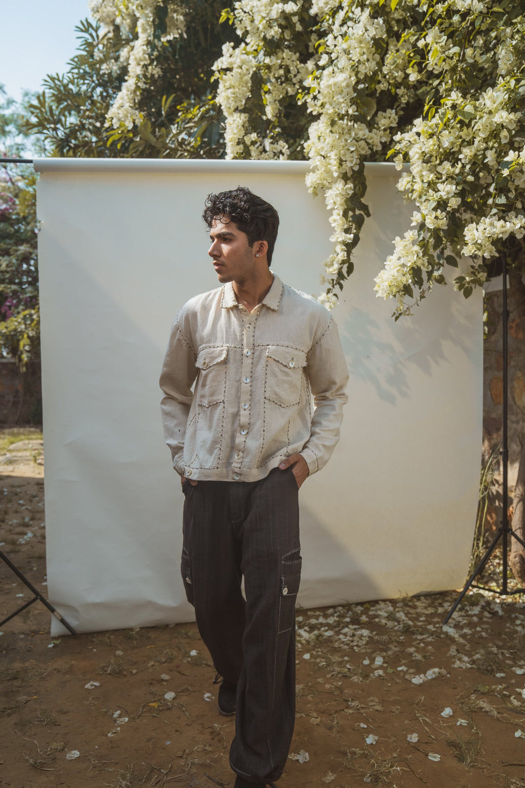 Unisex Kora Bomber at Kamakhyaa by Lafaani. This item is 100% pure cotton, Casual Wear, Jackets, Kora, Menswear, Organic, Regular Fit, Solids, Sonder, Undyed and Unbleached, Unisex