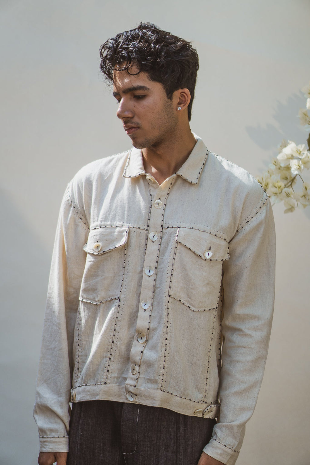 Unisex Kora Bomber at Kamakhyaa by Lafaani. This item is 100% pure cotton, Casual Wear, Jackets, Kora, Menswear, Organic, Regular Fit, Solids, Sonder, Undyed and Unbleached, Unisex