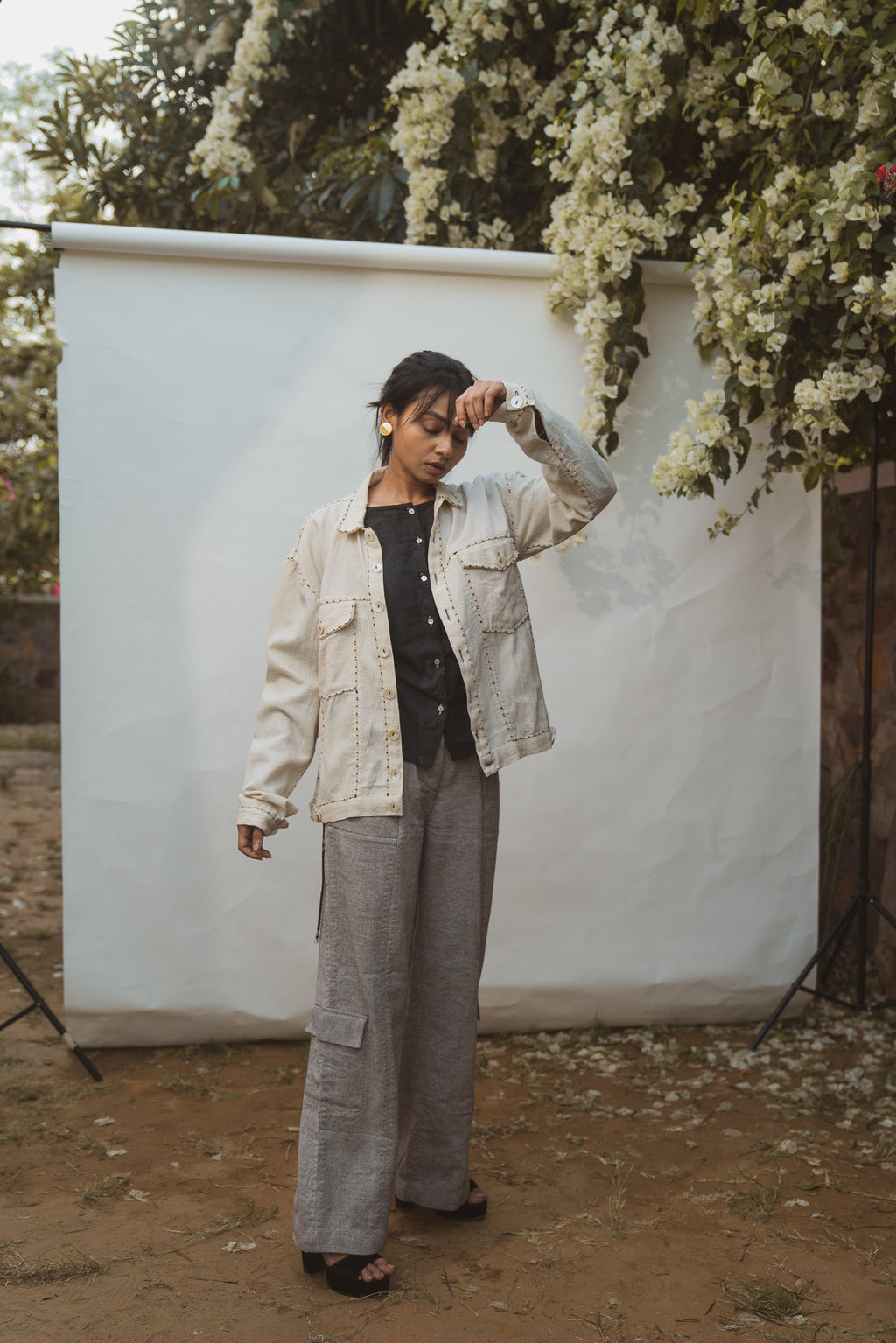 Unisex Kora Bomber at Kamakhyaa by Lafaani. This item is 100% pure cotton, Casual Wear, Jackets, Kora, Menswear, Organic, Regular Fit, Solids, Sonder, Undyed and Unbleached, Unisex