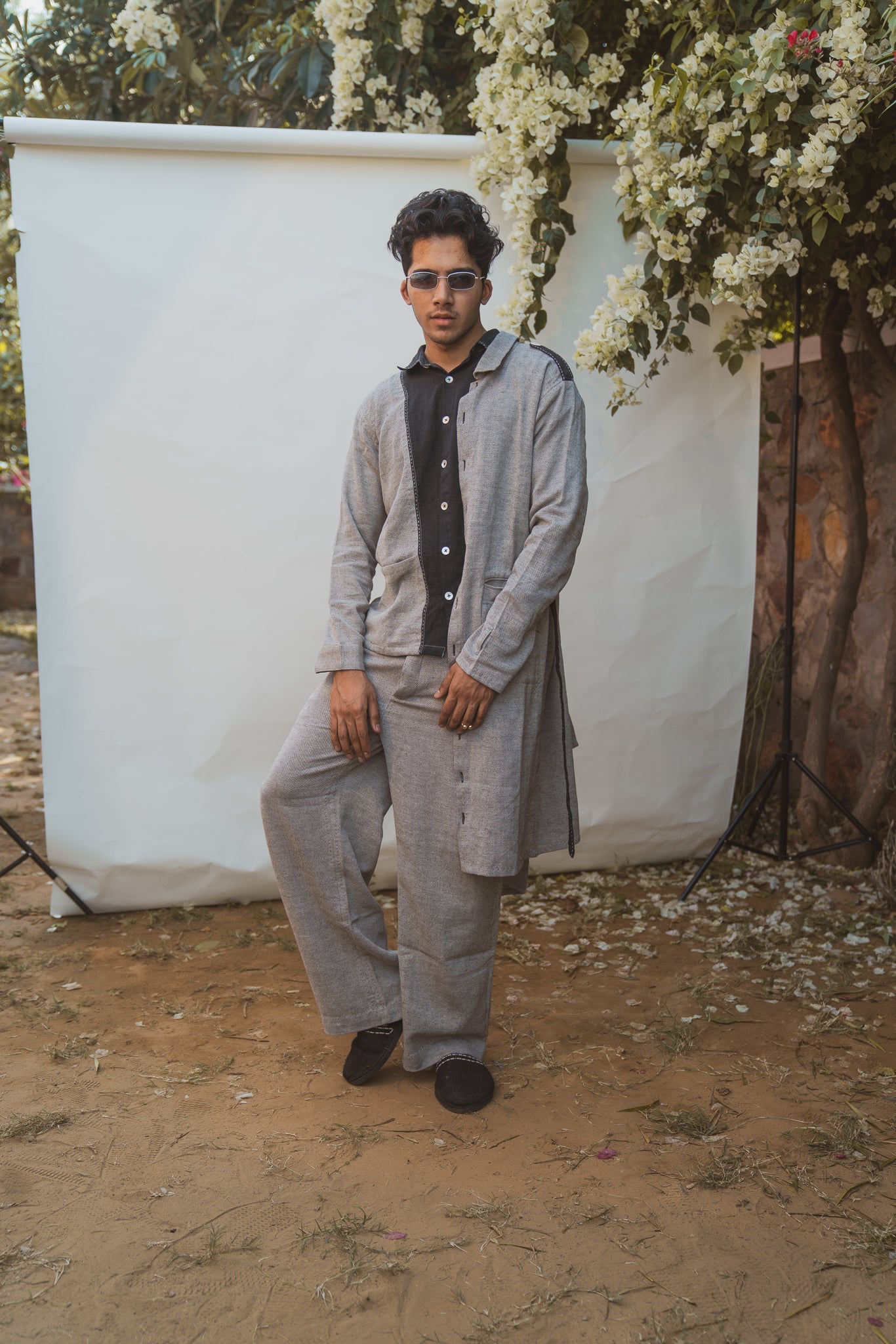 Unisex Trans-seasonal Overlay at Kamakhyaa by Lafaani. This item is 100% pure cotton, Black, Casual Wear, Grey, Menswear, Natural with azo free dyes, Overlays, Regular Fit, Solids, Sonder, Unisex