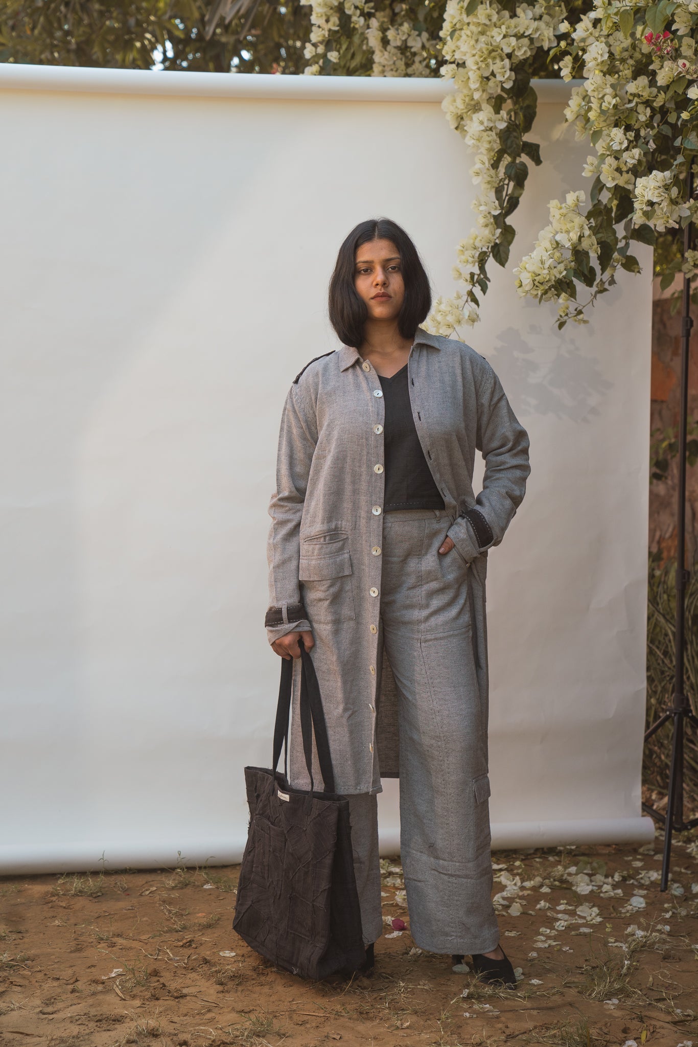 Unisex Trans-seasonal Overlay at Kamakhyaa by Lafaani. This item is 100% pure cotton, Black, Casual Wear, Grey, Menswear, Natural with azo free dyes, Overlays, Regular Fit, Solids, Sonder, Unisex