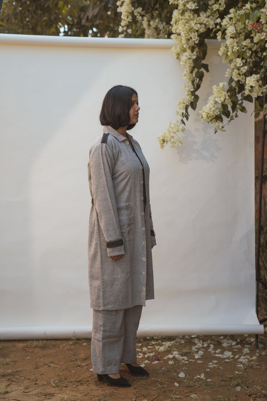 Unisex Trans-seasonal Overlay & Patch Pocket Pants at Kamakhyaa by Lafaani. This item is 100% pure cotton, Black, Casual Wear, Grey, Natural with azo free dyes, Regular Fit, Solids, Sonder, Travel Co-ords, Unisex, Womenswear