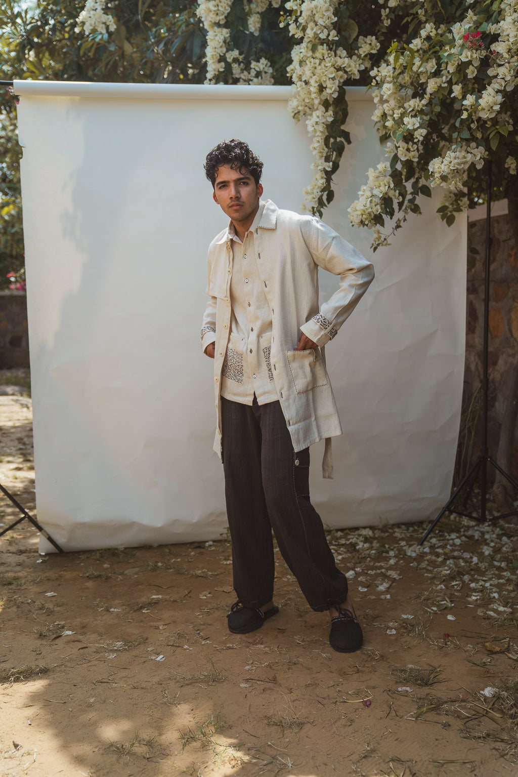 Unisex Trench at Kamakhyaa by Lafaani. This item is 100% pure cotton, Black, Casual Wear, Grey, Natural with azo free dyes, Regular Fit, Solids, Sonder, Trench Coats, Unisex, Womenswear