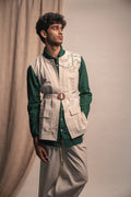 Unisex Vest at Kamakhyaa by Lafaani. This item is 100% pure cotton, Casual Wear, Embroidered, Jackets, Kora, Natural with azo dyes, Organic, Regular Fit, Rewind, Solids, Undyed and Unbleached, Unisex, Womenswear