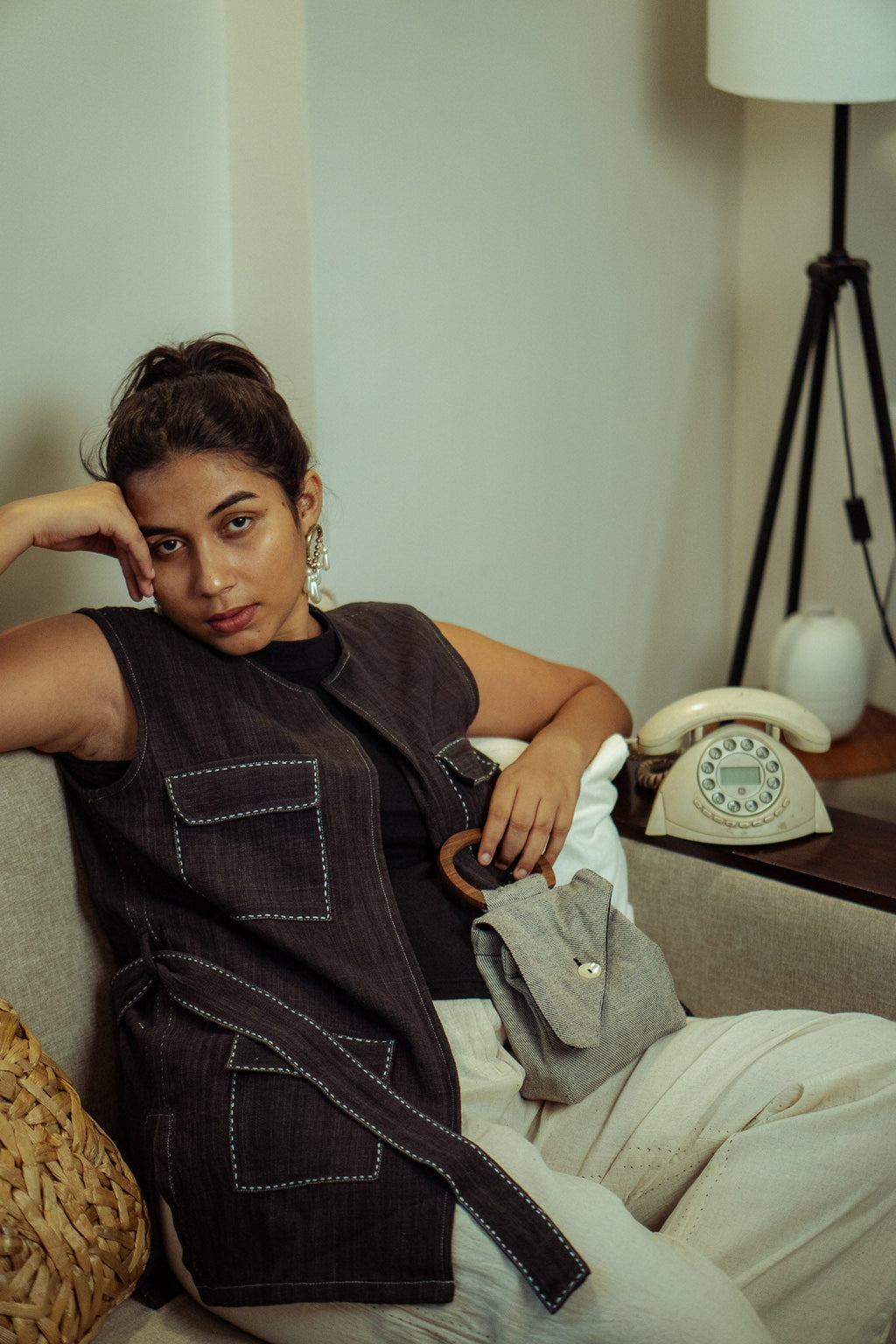 Unisex Vest & Patch Pocket Pants at Kamakhyaa by Lafaani. This item is 100% pure cotton, Black, Casual Wear, Grey, Natural with azo free dyes, Regular Fit, Solids, Sonder, Travel Co-ords, Unisex, Womenswear