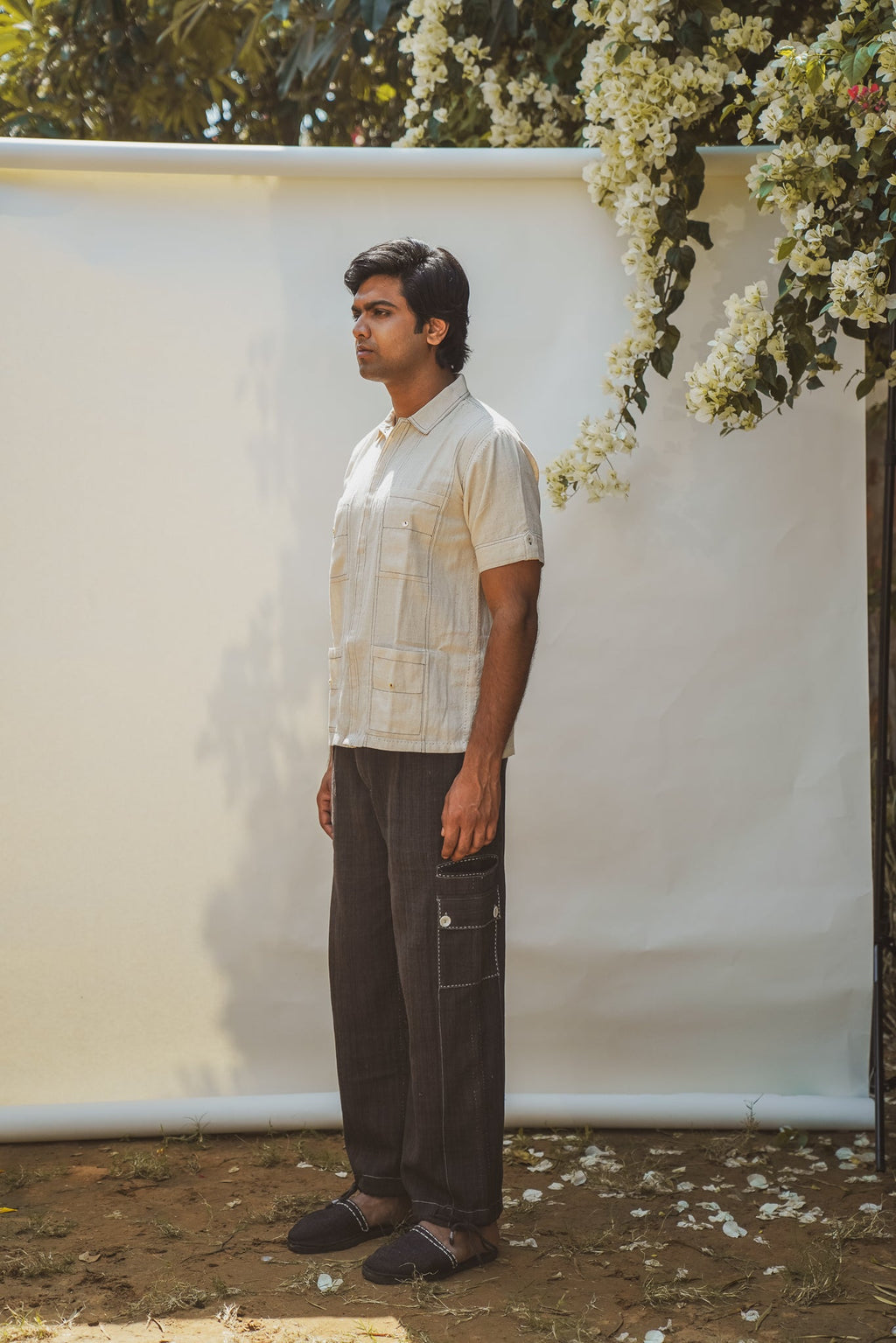 Utility Pants at Kamakhyaa by Lafaani. This item is 100% pure cotton, Black, Casual Wear, Menswear, Natural with azo free dyes, Pants, Regular Fit, Solids, Sonder