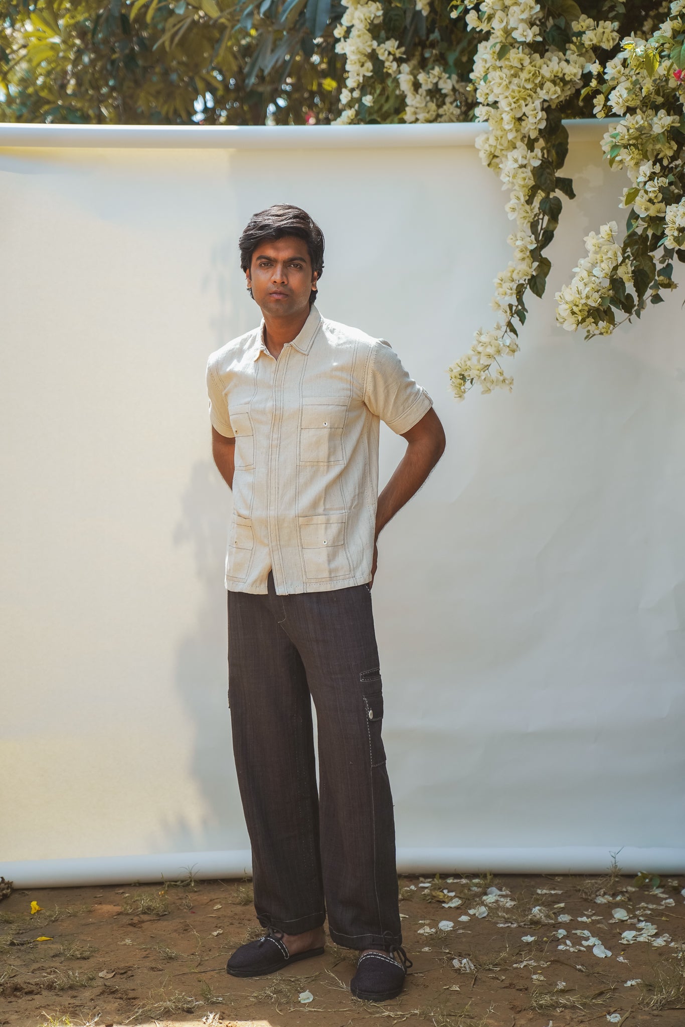 Utility Pants at Kamakhyaa by Lafaani. This item is 100% pure cotton, Black, Casual Wear, Menswear, Natural with azo free dyes, Pants, Regular Fit, Solids, Sonder