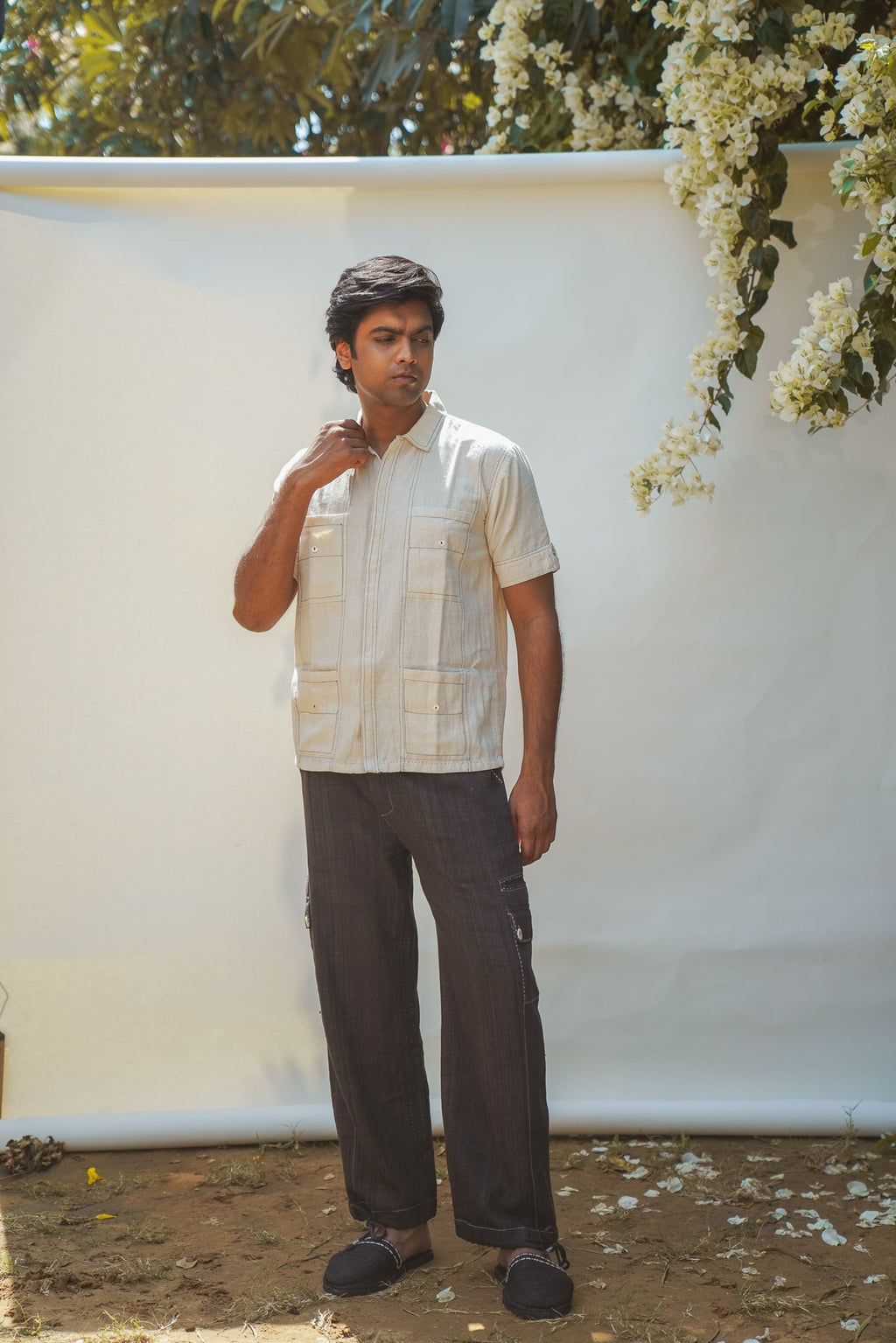 Utility Pants at Kamakhyaa by Lafaani. This item is 100% pure cotton, Black, Casual Wear, Menswear, Natural with azo free dyes, Pants, Regular Fit, Solids, Sonder