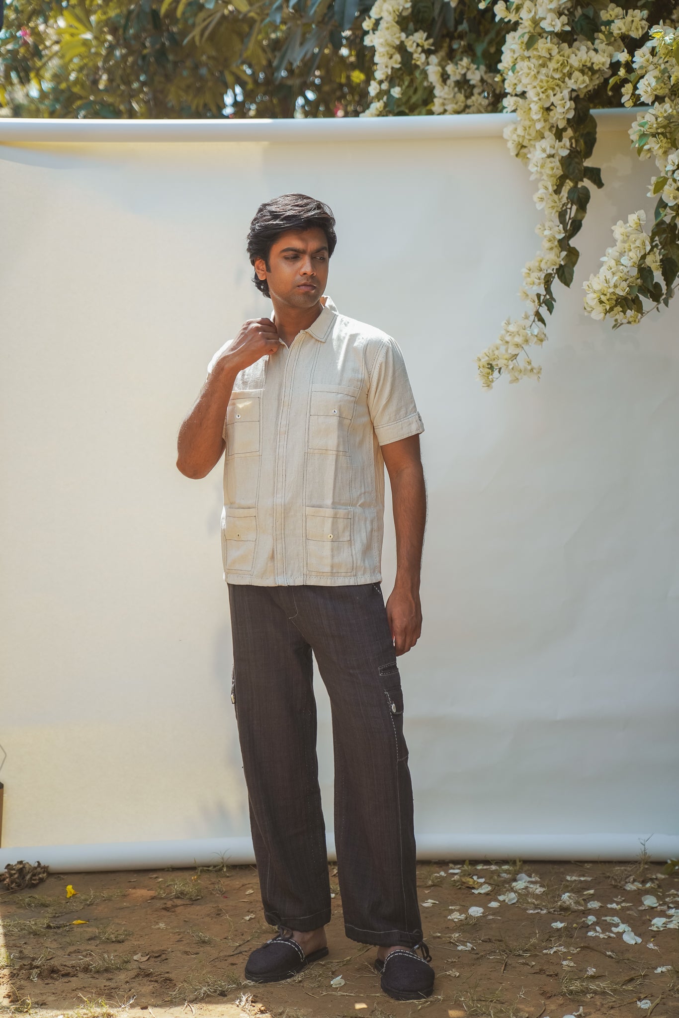 Utility Pants at Kamakhyaa by Lafaani. This item is 100% pure cotton, Black, Casual Wear, Menswear, Natural with azo free dyes, Pants, Regular Fit, Solids, Sonder