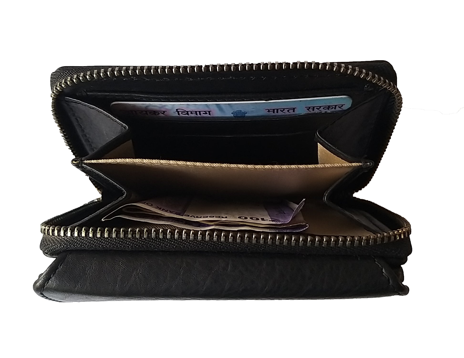 Wallet- Black at Kamakhyaa by Noupelle. This item is Bags, Black, Casual Wear, Free Size, Less than $50, Natural, Not Priced, Upcycled, Upcycled leather, Wallets