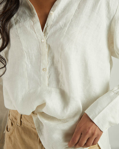 White Bemberg Shirt at Kamakhyaa by Reistor. This item is Bemberg, Natural, Office Wear, Shirts, Solids, Tops, White, Womenswear
