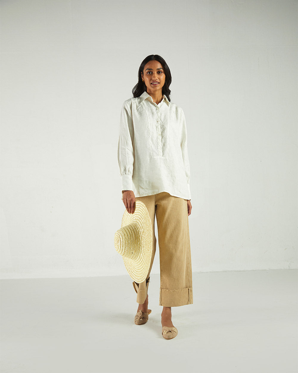 White Bemberg Shirt at Kamakhyaa by Reistor. This item is Bemberg, Natural, Office Wear, Shirts, Solids, Tops, White, Womenswear