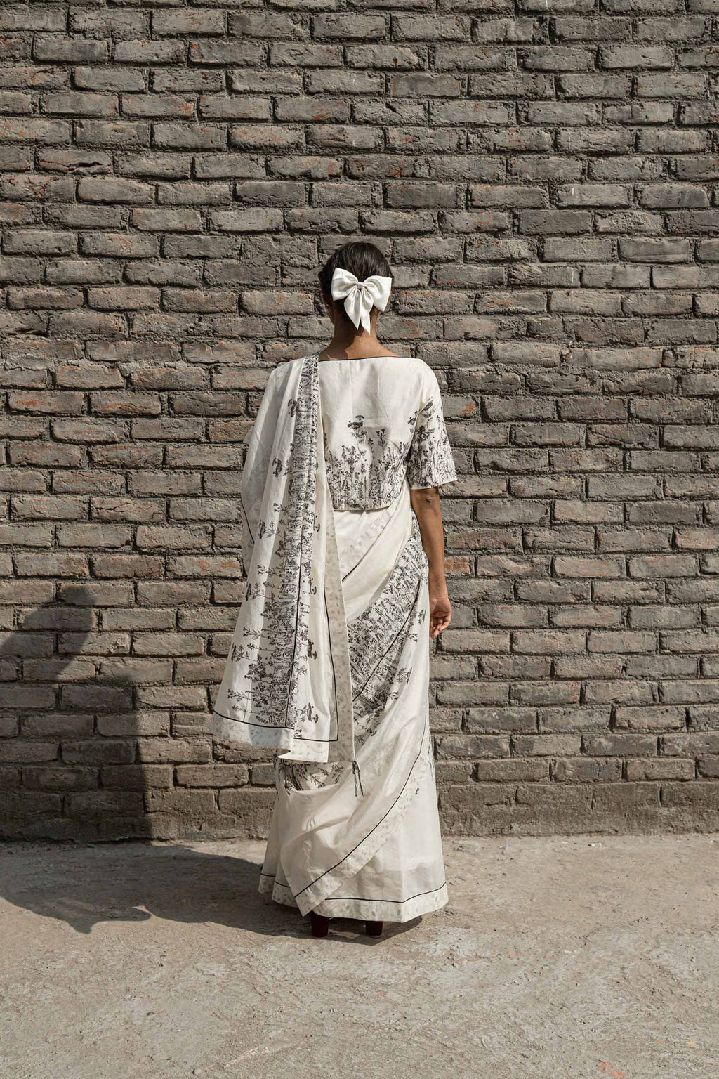 White Boat Neck Top at Kamakhyaa by Ahmev. This item is Boxy Fit, Casual Wear, Chanderi, Crop Tops, Ink And Ivory, Natural, Prints, White, Womenswear