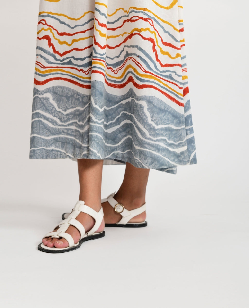 White Casual Jumpsuit at Kamakhyaa by Rias Jaipur. This item is Azo Free Dye, Bamboo, Block Prints, Casual Wear, Cotton, Jumpsuits, Organic Cotton, Parat, Regular Fit, White, Womenswear