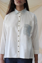 White Collared Shirt at Kamakhyaa by Chambray & Co.. This item is Casual Wear, Cotton, Natural, Regular Fit, Shirts, Solids, Tops, White, Womenswear
