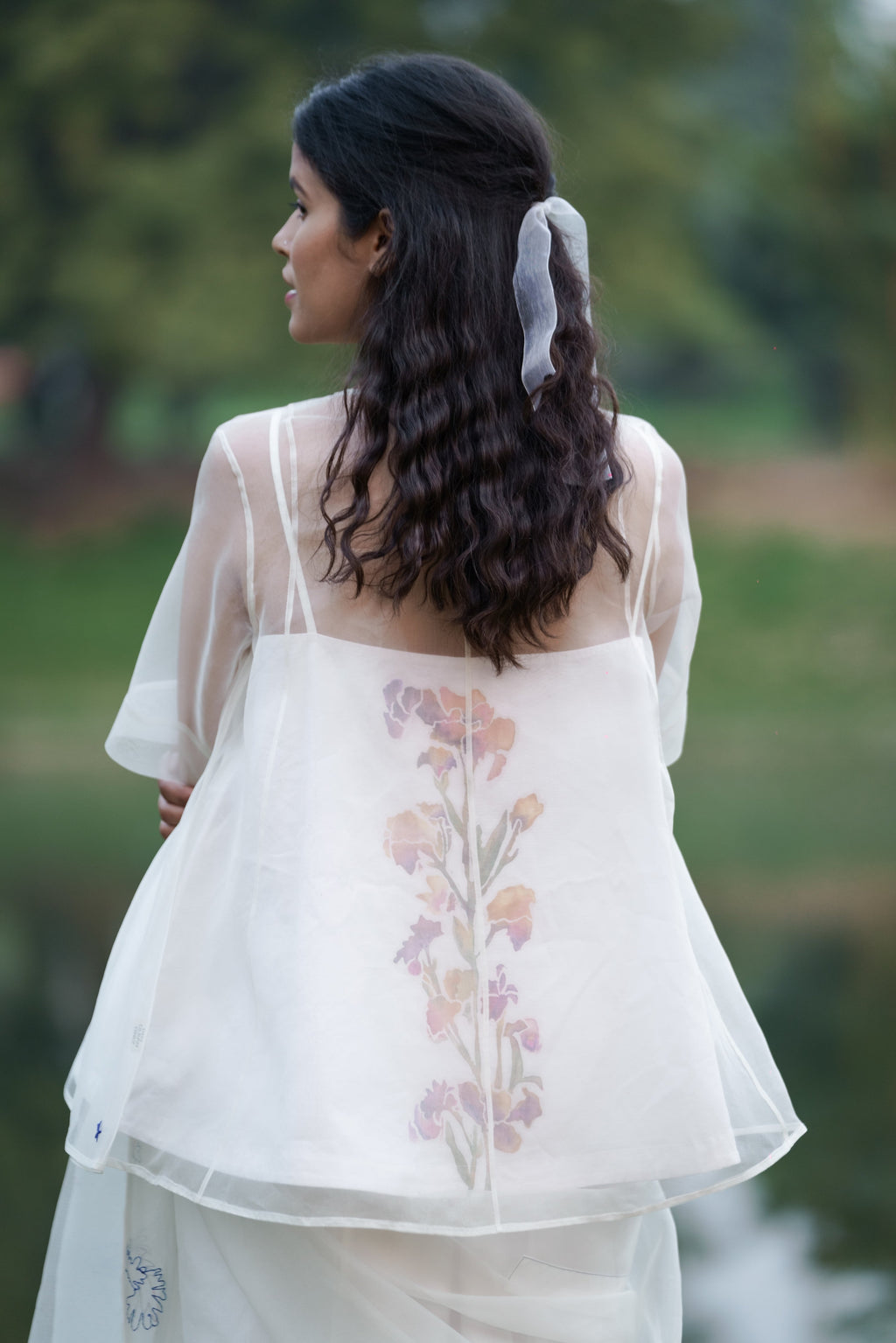 White Cotton Angrakha Top at Kamakhyaa by Ahmev. This item is Casual Wear, Cotton, July Sale, July Sale 2023, Natural, Peplum Tops, Relaxed Fit, Silk Organza, Solids, Tops, White, Womenswear