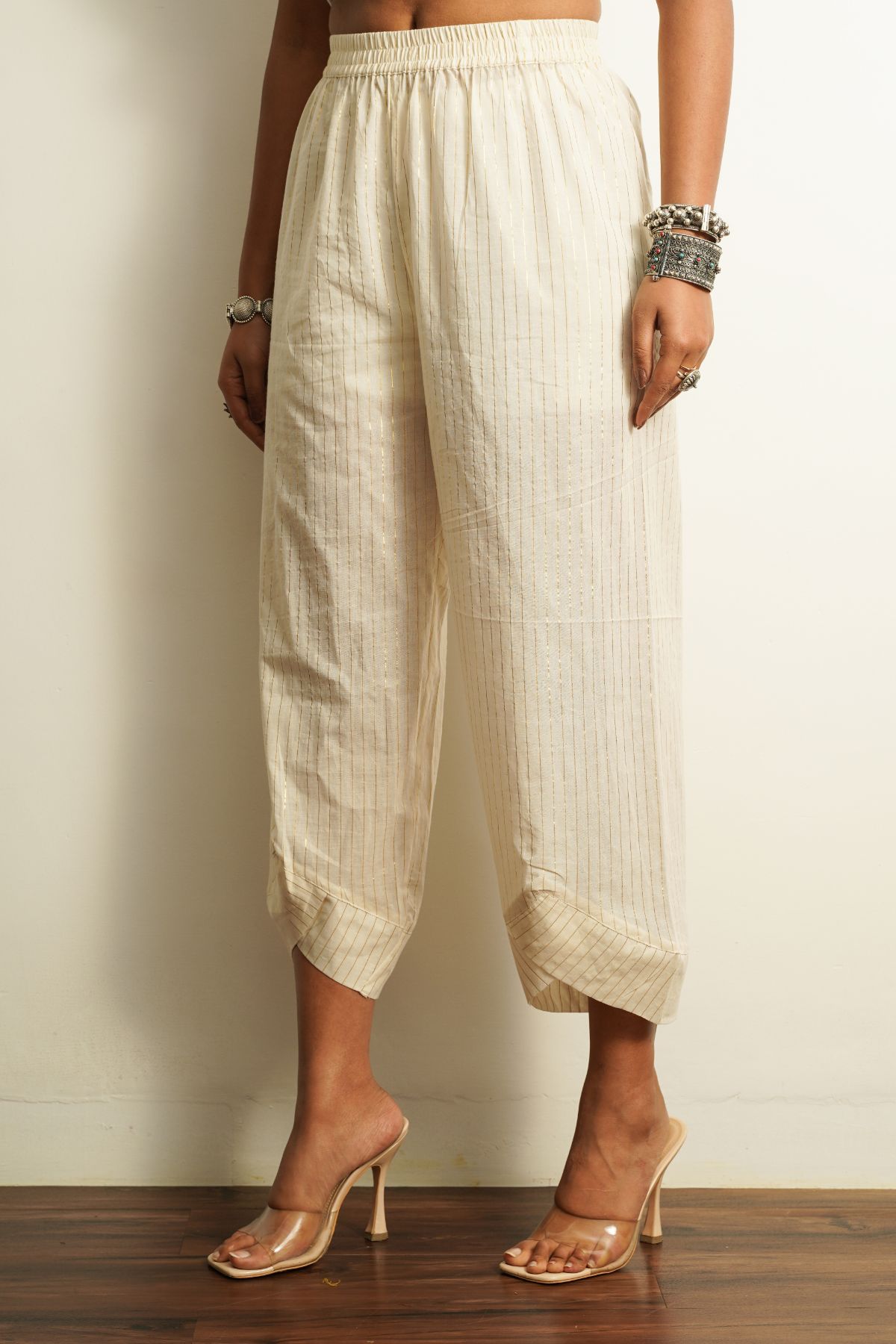 White Cotton Co-ord Set at Kamakhyaa by Keva. This item is 100% cotton, Best Selling, Co-ord Sets, For Anniversary, Fusion Wear, Less than $50, Natural, New, Off-white, party, Party Wear Co-ords, Relaxed Fit, Saba, Solids, White, Womenswear