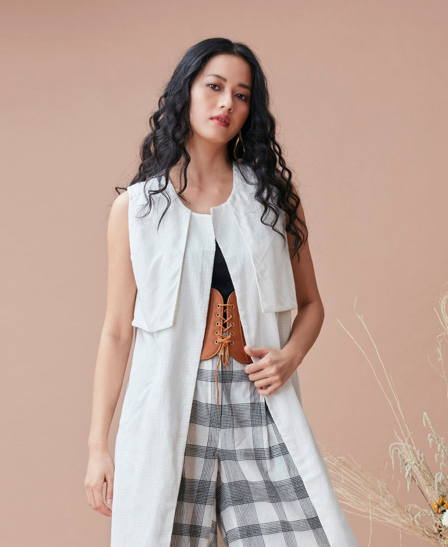 White Cotton Jacket at Kamakhyaa by Dan Ba. This item is Coats, Cotton, July Sale, July Sale 2023, Natural, Relaxed Fit, Resort Wear, Solids, White, Womenswear