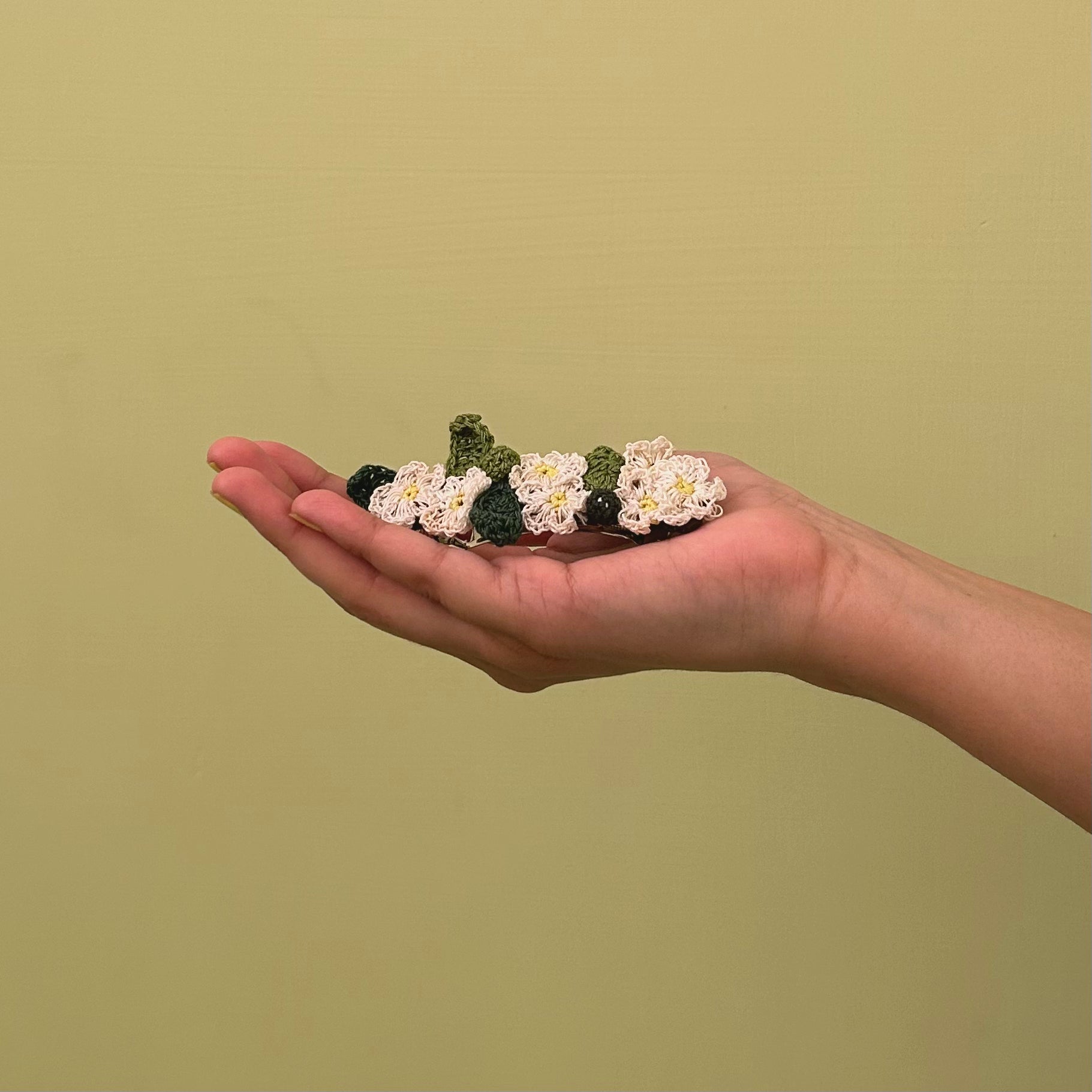 White Crochet Hair Clip at Kamakhyaa by Ikriit'm. This item is Accessories, Cotton yarn, Crochet, Free Size, Hair Accessories, Ikriit'm, Natural, White