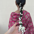 White Crochet Hair Parandi at Kamakhyaa by Ikriit'm. This item is Accessories, Cotton yarn, Crochet, Free Size, Hair Accessories, Ikriit'm, Natural, White