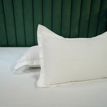 White Elegance Pillow Cover at Kamakhyaa by Aetherea. This item is 100% Cotton, 300 TC, 400 TC, 500 TC, Coffee, Home, Pillow Cover, Plain, Solid, White