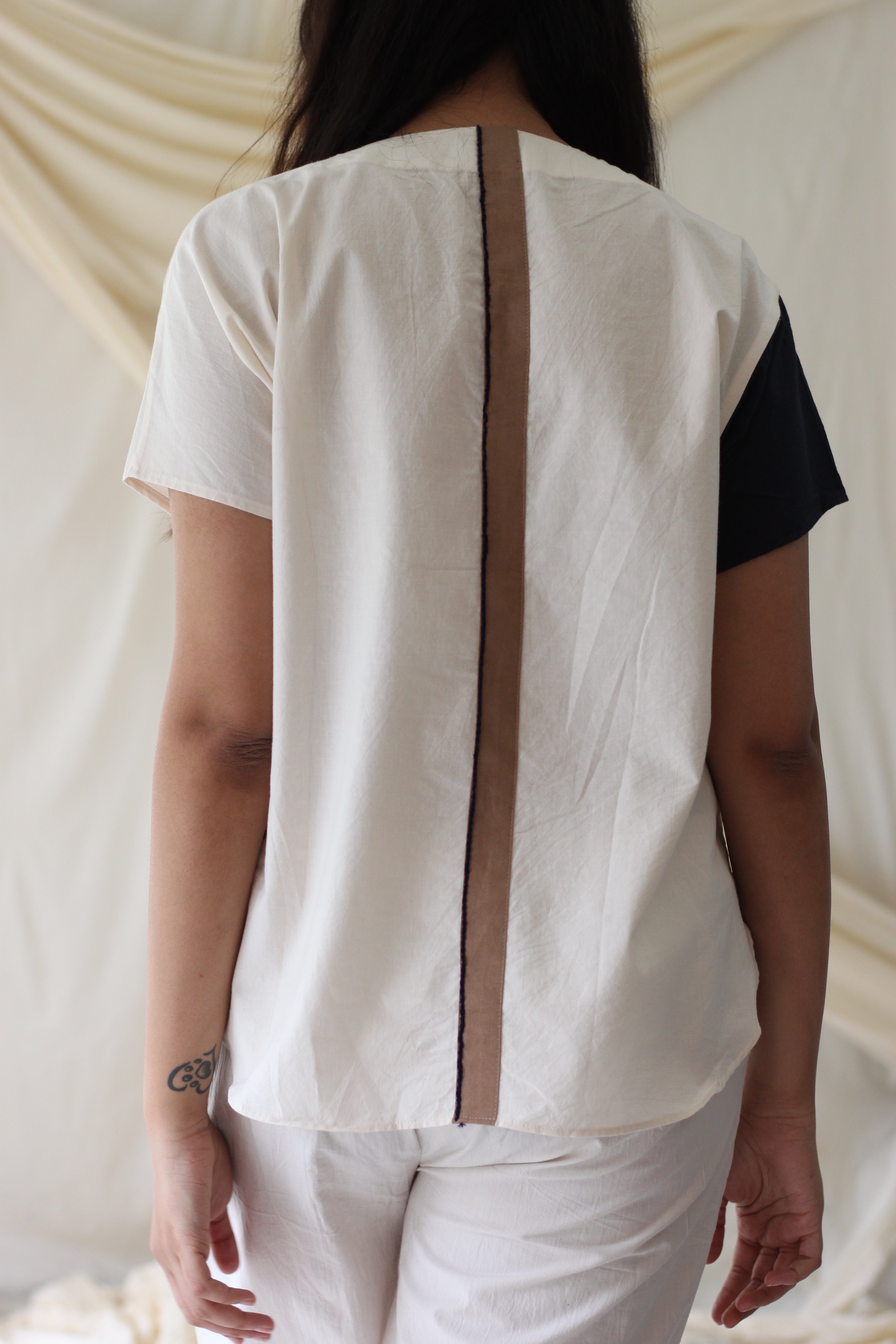 White Embroidered T-Shirt at Kamakhyaa by Chambray & Co.. This item is Casual Wear, Cotton, Natural, Regular Fit, Solids, T-Shirts, Tops, White, Womenswear
