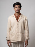 White Jacket at Kamakhyaa by Lafaani. This item is Casual Wear, Cotton, For Him, For Siblings, Jackets, Mens Overlay, Menswear, Natural, Regular Fit, Solids, White