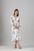 White Mini Dress at Kamakhyaa by MOH-The Eternal Dhaga. This item is Casual Wear, Cotton, Mini Dresses, Moh-The eternal Dhaga, Natural, Prints, Regular Fit, White, Womenswear