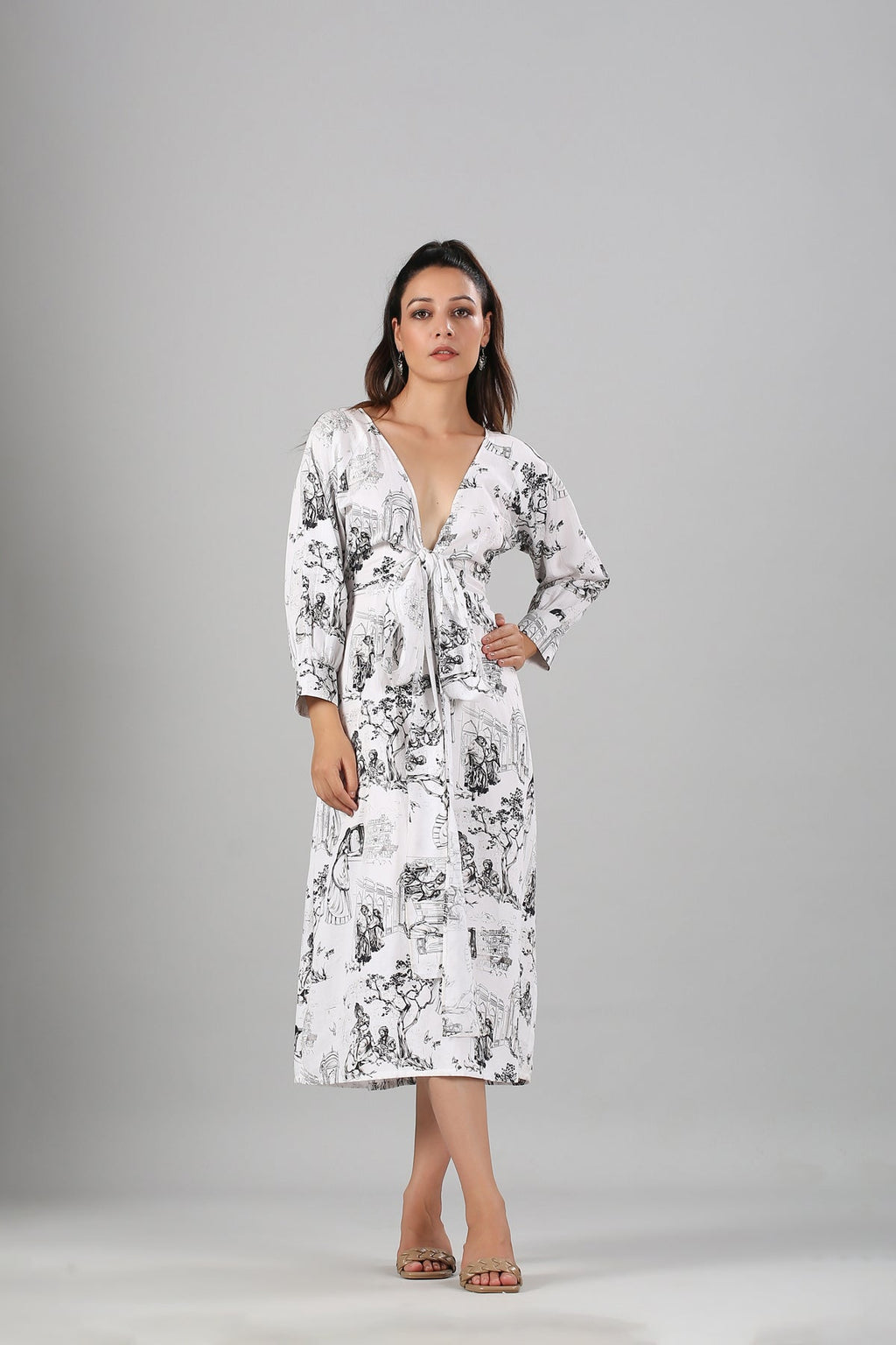 White Mini Dress at Kamakhyaa by MOH-The Eternal Dhaga. This item is Casual Wear, Cotton, Mini Dresses, Moh-The eternal Dhaga, Natural, Prints, Regular Fit, White, Womenswear