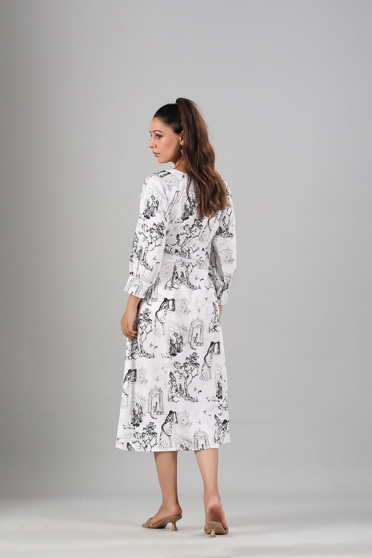 White Mini Dress at Kamakhyaa by MOH-The Eternal Dhaga. This item is Casual Wear, Cotton, Mini Dresses, Moh-The eternal Dhaga, Natural, Prints, Regular Fit, White, Womenswear