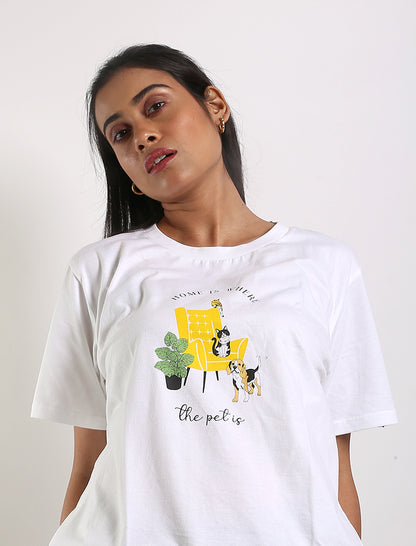 White Organic Cotton T-Shirt at Kamakhyaa by Wear Equal. This item is Casual Wear, Organic, Organic Cotton, Prints, Regular Fit, T-Shirts, White, Womenswear