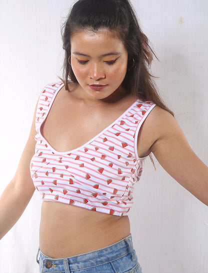 White Organic Printed Cotton Bralette at Kamakhyaa by Wear Equal. This item is bralette, Bras, Casual Wear, Cotton, Less than $50, lingerie, Natural, Prints, Products less than $25, Regular Fit, White, Womenswear