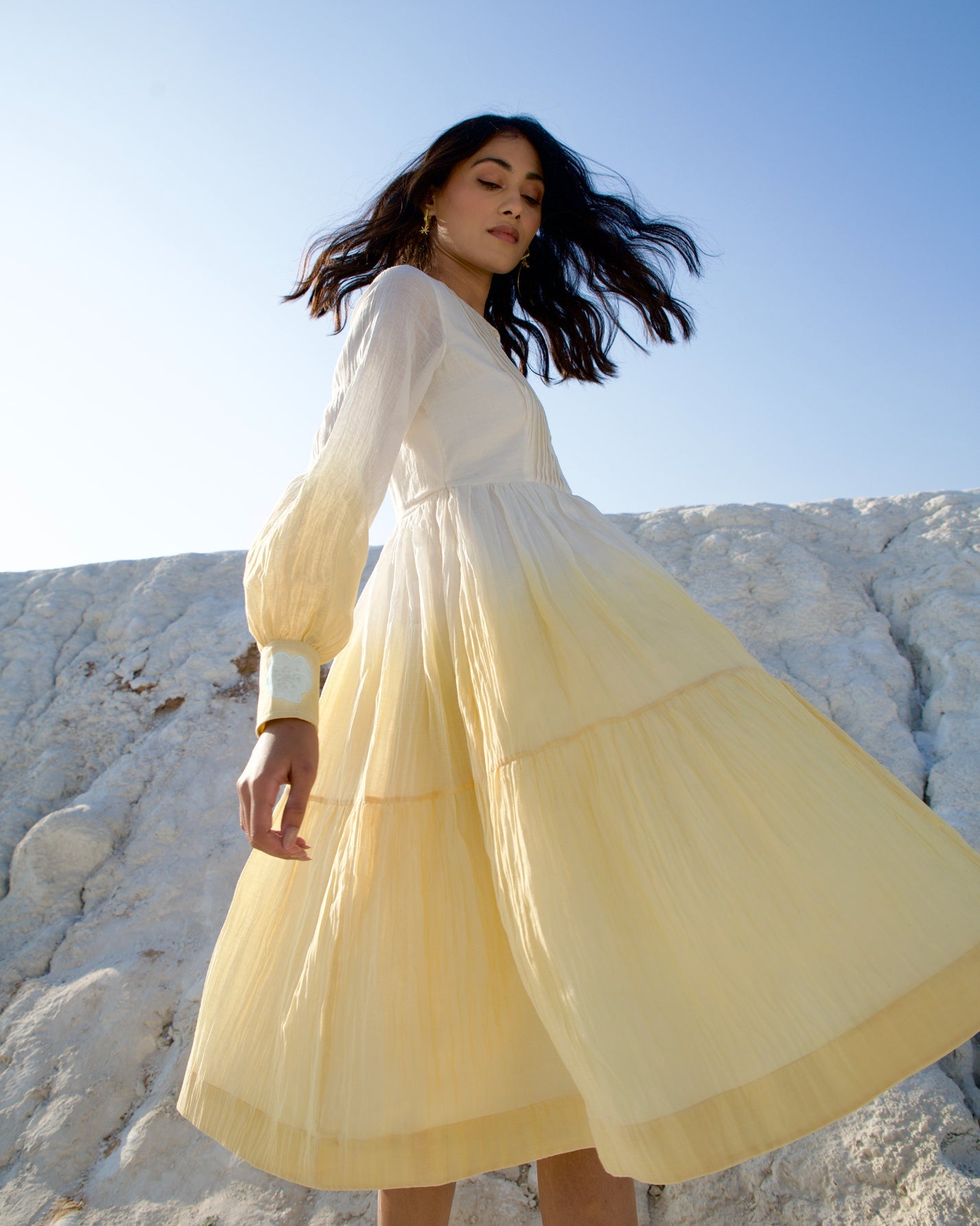 White Silk Midi Dress Kamakhyaa White Silk Midi Dress Kamakhyaa