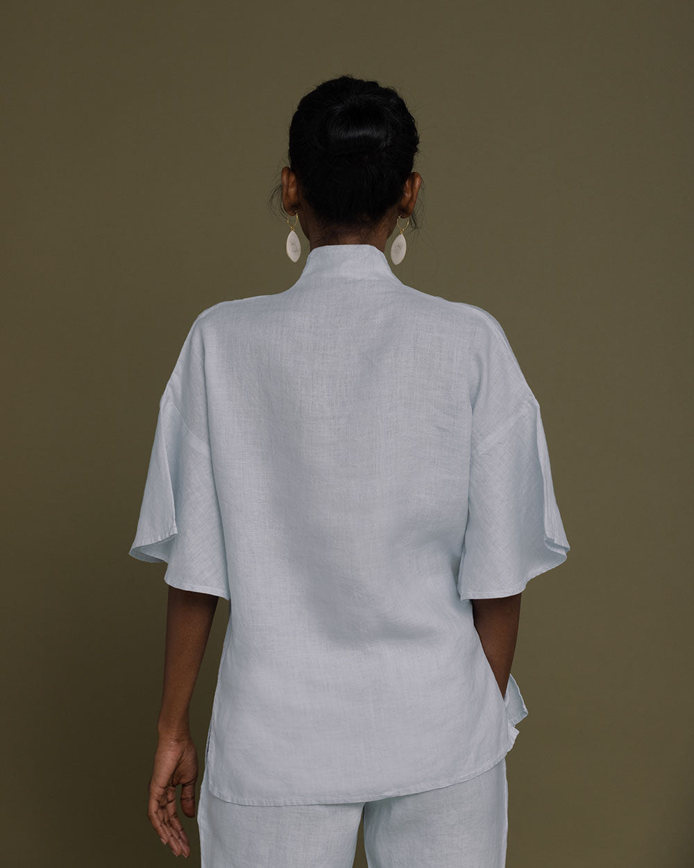 Wishing On Stardust Shirt - Summer Blue at Kamakhyaa by Reistor. This item is Blue, Casual Wear, Hemp, Natural, Solids, Tops, Tunic Tops, Womenswear