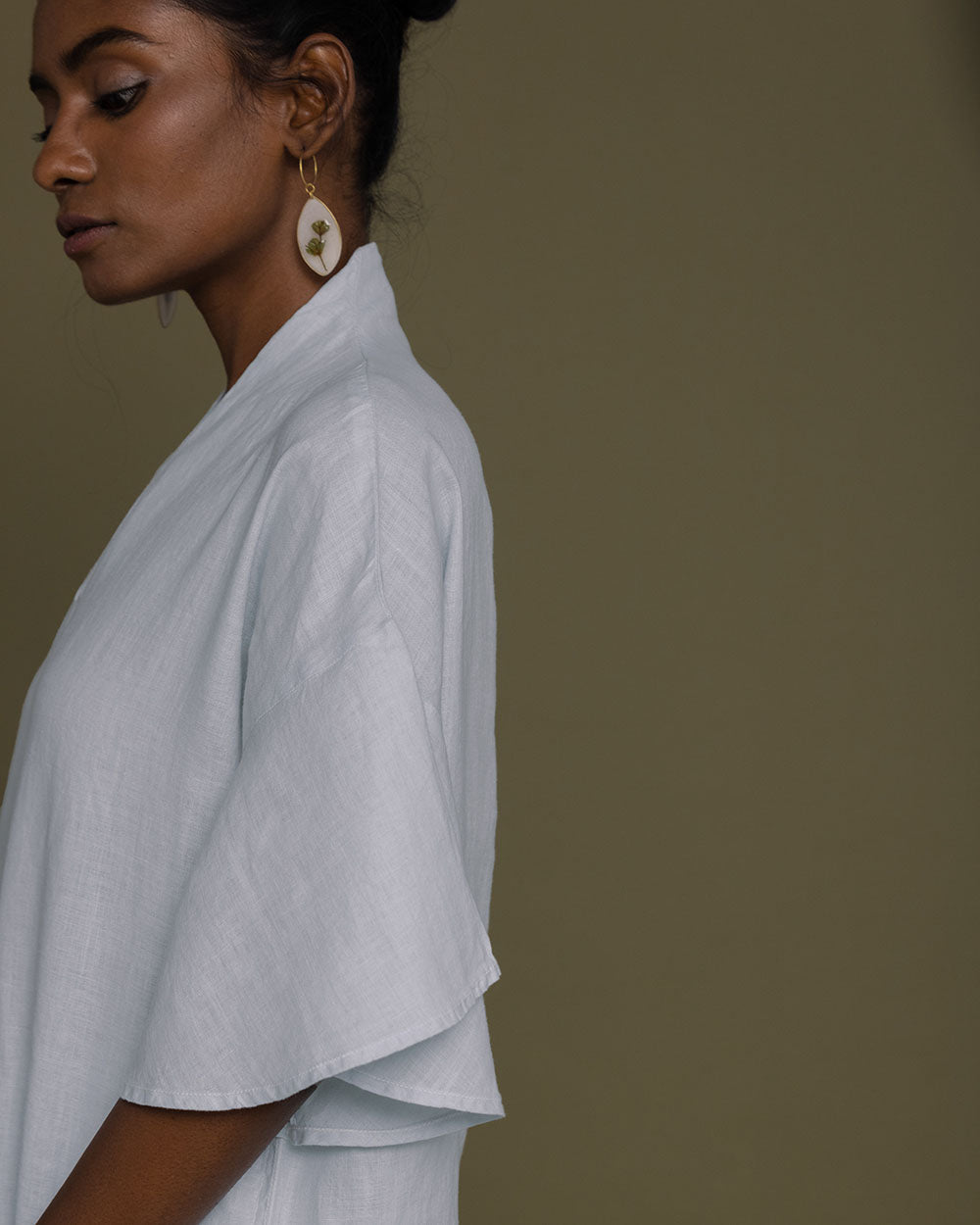 Wishing On Stardust Shirt - Summer Blue at Kamakhyaa by Reistor. This item is Blue, Casual Wear, Hemp, Natural, Solids, Tops, Tunic Tops, Womenswear