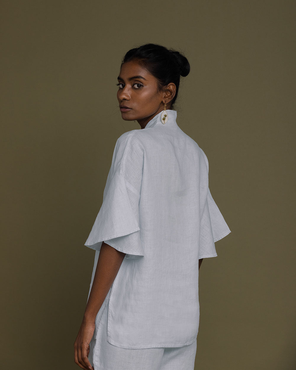 Wishing On Stardust Shirt - Summer Blue at Kamakhyaa by Reistor. This item is Blue, Casual Wear, Hemp, Natural, Solids, Tops, Tunic Tops, Womenswear