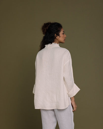 Women Are From Venus Shirt - Shell Off White at Kamakhyaa by Reistor. This item is Casual Wear, Hemp, Natural, Solids, Tops, Tunic Tops, White, Womenswear