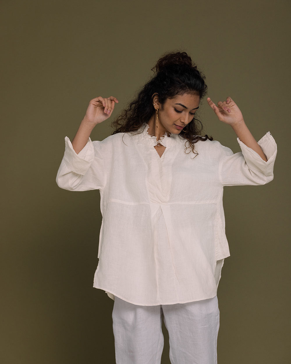 Women Are From Venus Shirt - Shell Off White at Kamakhyaa by Reistor. This item is Casual Wear, Hemp, Natural, Solids, Tops, Tunic Tops, White, Womenswear