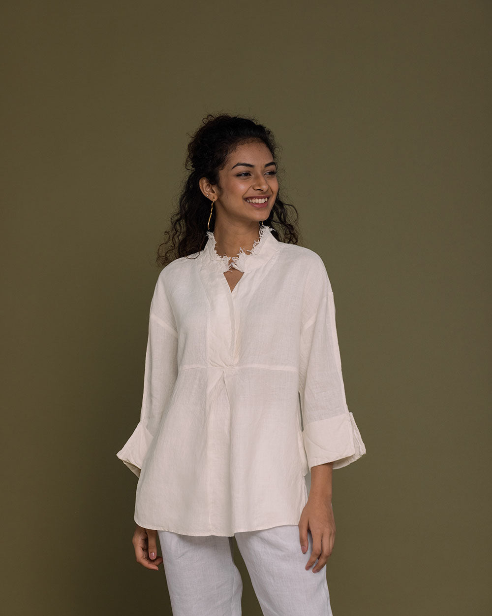 Women Are From Venus Shirt - Shell Off White at Kamakhyaa by Reistor. This item is Casual Wear, Hemp, Natural, Solids, Tops, Tunic Tops, White, Womenswear