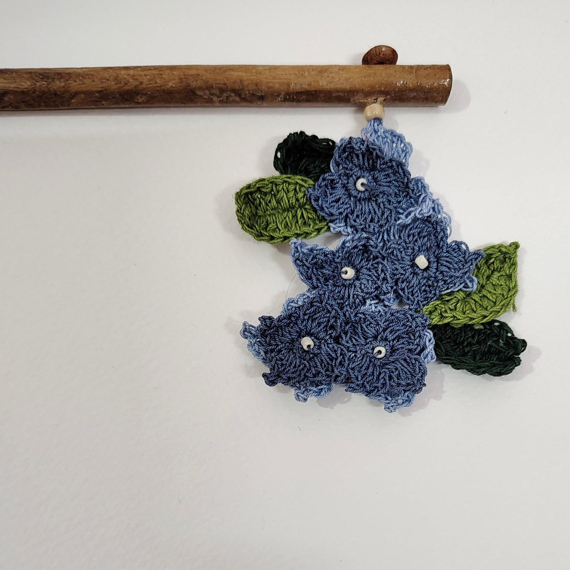 Wooden Hair Stick Blue And Green at Kamakhyaa by Ikriit'm. This item is Accessories, Blue, Cotton Yarn, Green, Hair Accessory, Ikriit'm, Wood