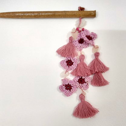 Wooden Hair Stick Pink at Kamakhyaa by Ikriit'm. This item is Accessories, Cotton Yarn, Hair Accessory, Ikriit'm, Pink, Wood