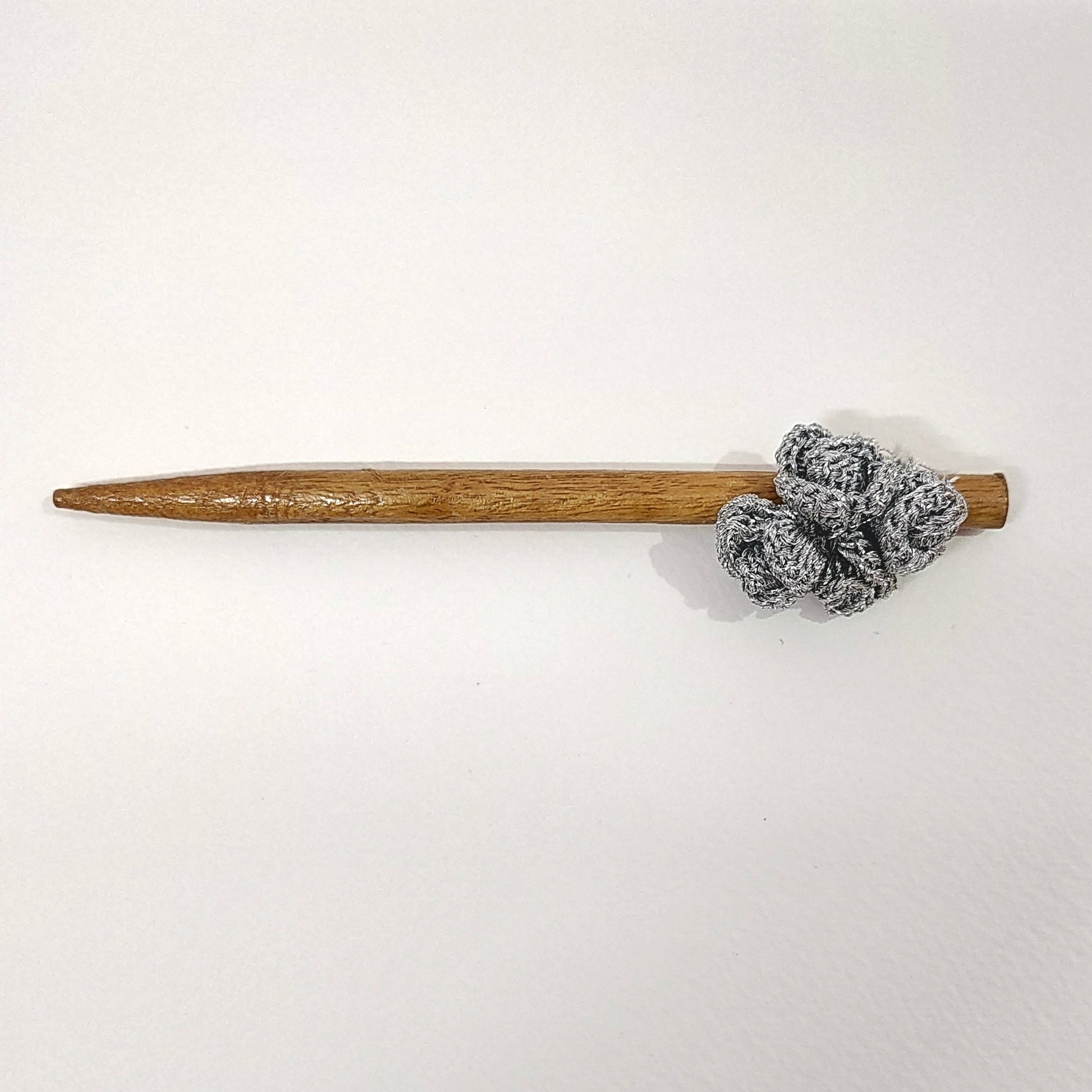 Wooden Hair Stick Silver at Kamakhyaa by Ikriit'm. This item is Accessories, Cotton Yarn, Hair Accessory, Ikriit'm, Silver, Wood