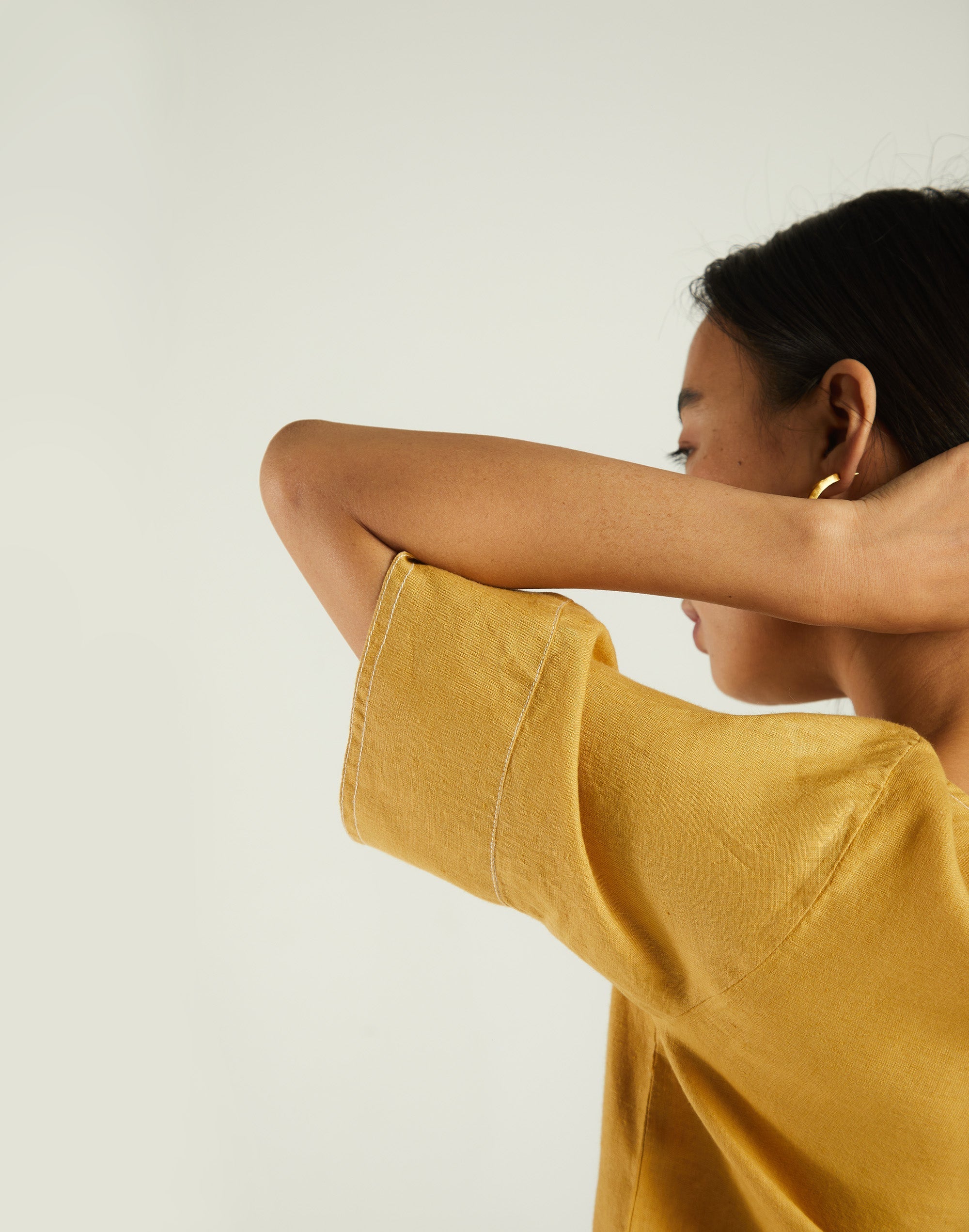 Yellow Boxy Crop Top at Kamakhyaa by Reistor. This item is Bemberg, Casual Wear, Crop Tops, Natural, Solids, Tops, Womenswear, Yellow