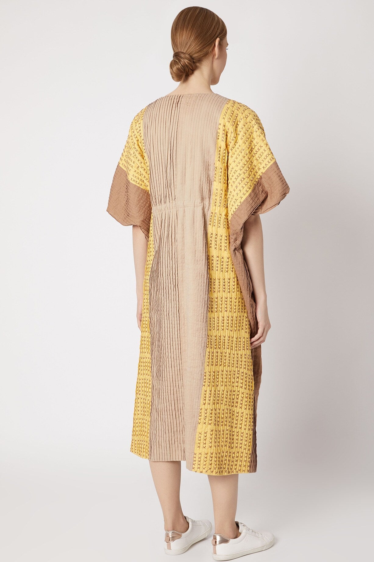 Yellow Embroidered Shrug at Kamakhyaa by Chambray & Co.. This item is Casual Wear, Cotton, Natural, Regular Fit, Shrugs, Solids, Womenswear, Yellow