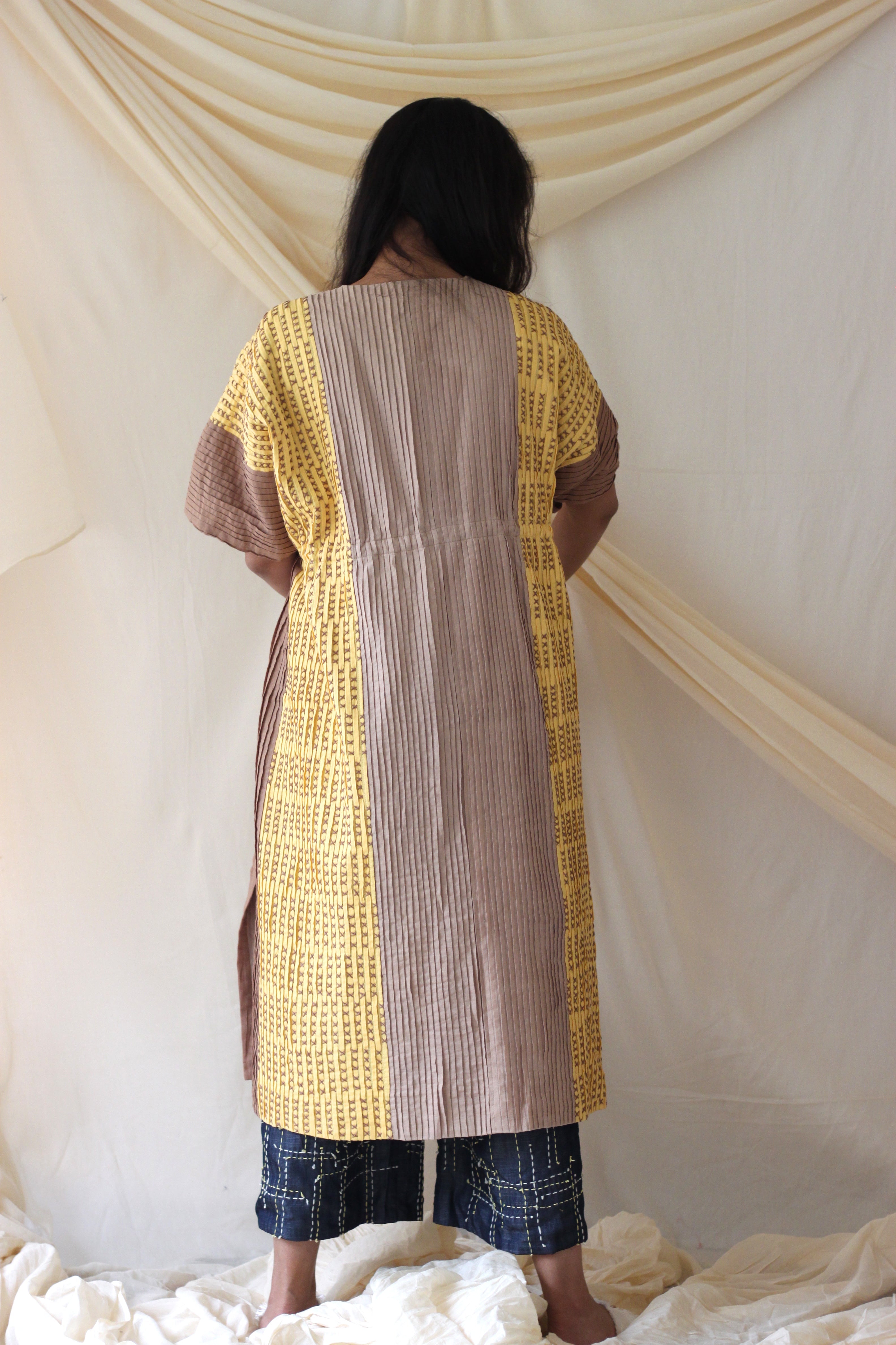 Yellow Embroidered Shrug at Kamakhyaa by Chambray & Co.. This item is Casual Wear, Cotton, Natural, Regular Fit, Shrugs, Solids, Womenswear, Yellow