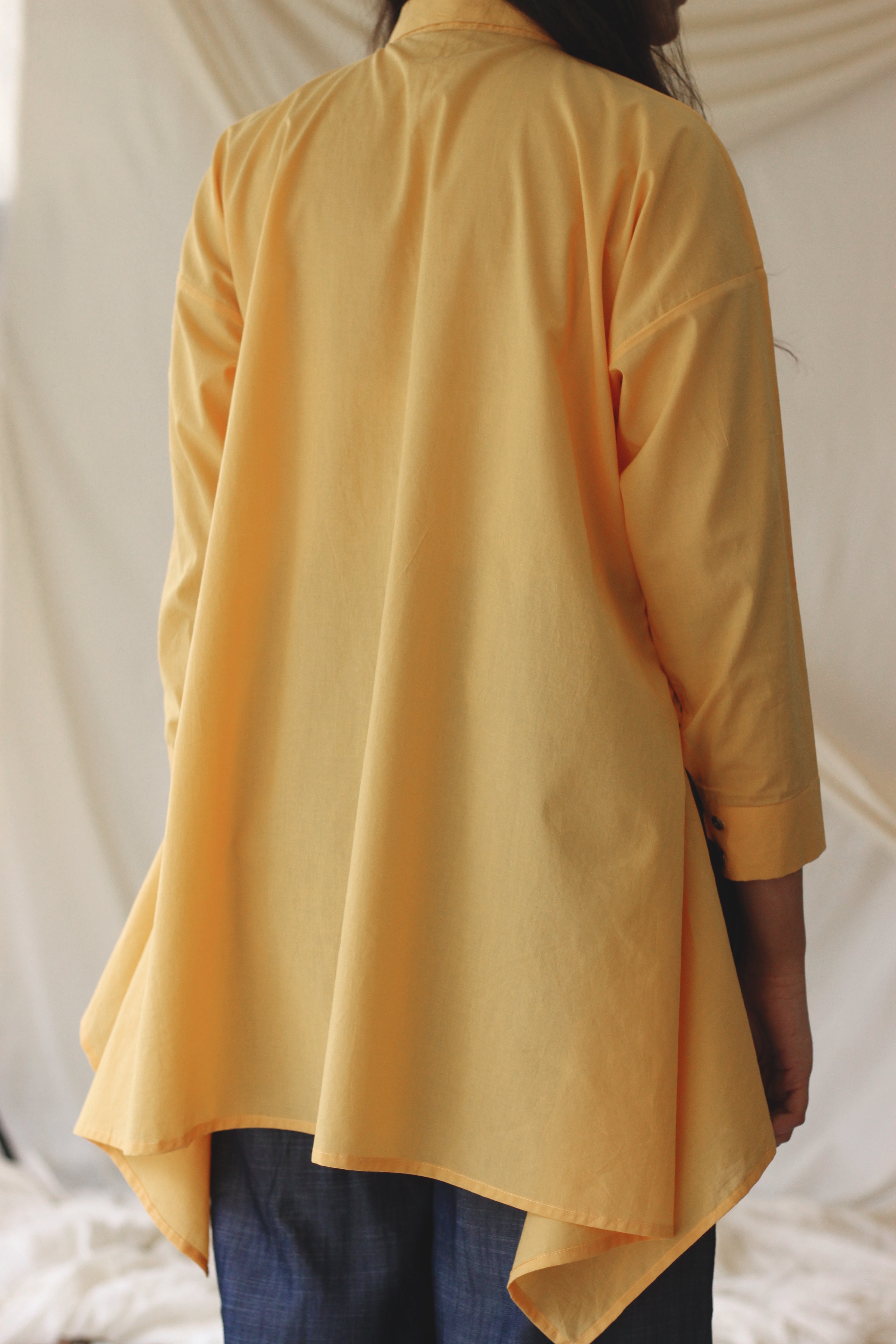 Yellow Full Sleeve Shirt at Kamakhyaa by Chambray & Co.. This item is Casual Wear, Cotton, Natural, Regular Fit, Shirts, Solids, Tops, Womenswear, Yellow
