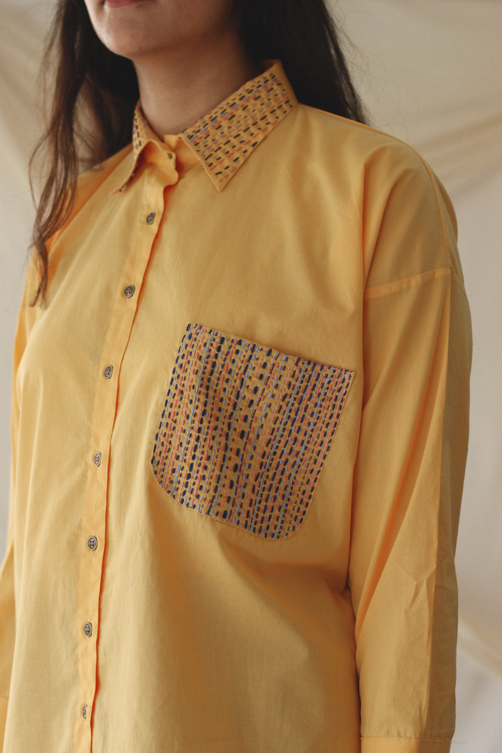 Yellow Full Sleeve Shirt at Kamakhyaa by Chambray & Co.. This item is Casual Wear, Cotton, Natural, Regular Fit, Shirts, Solids, Tops, Womenswear, Yellow