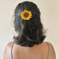 Yellow Mustard Crochet Hair Clip at Kamakhyaa by Ikriit'm. This item is Accessories, Cotton yarn, Crochet, Free Size, Hair Accessories, Ikriit'm, Natural, Yellow