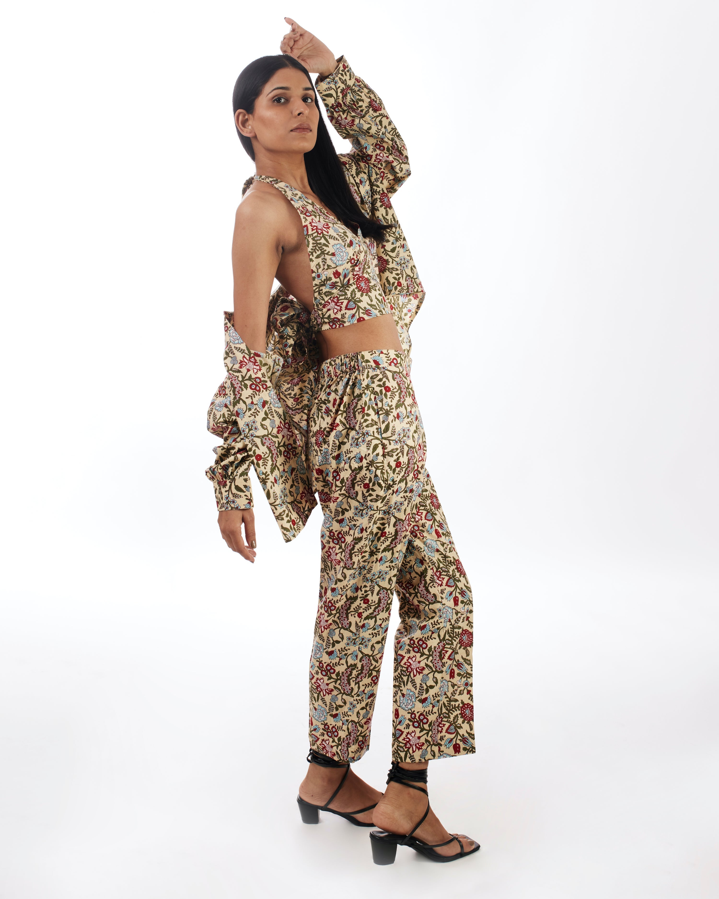 Yellow Printed 3 Piece Co-ord Set at Kamakhyaa by Kamakhyaa. This item is 100% pure cotton, Casual Wear, Co-ord Sets, KKYSS, Natural, Prints, Regular Fit, Summer Sutra, Vacation Co-ords, Womenswear, Yellow