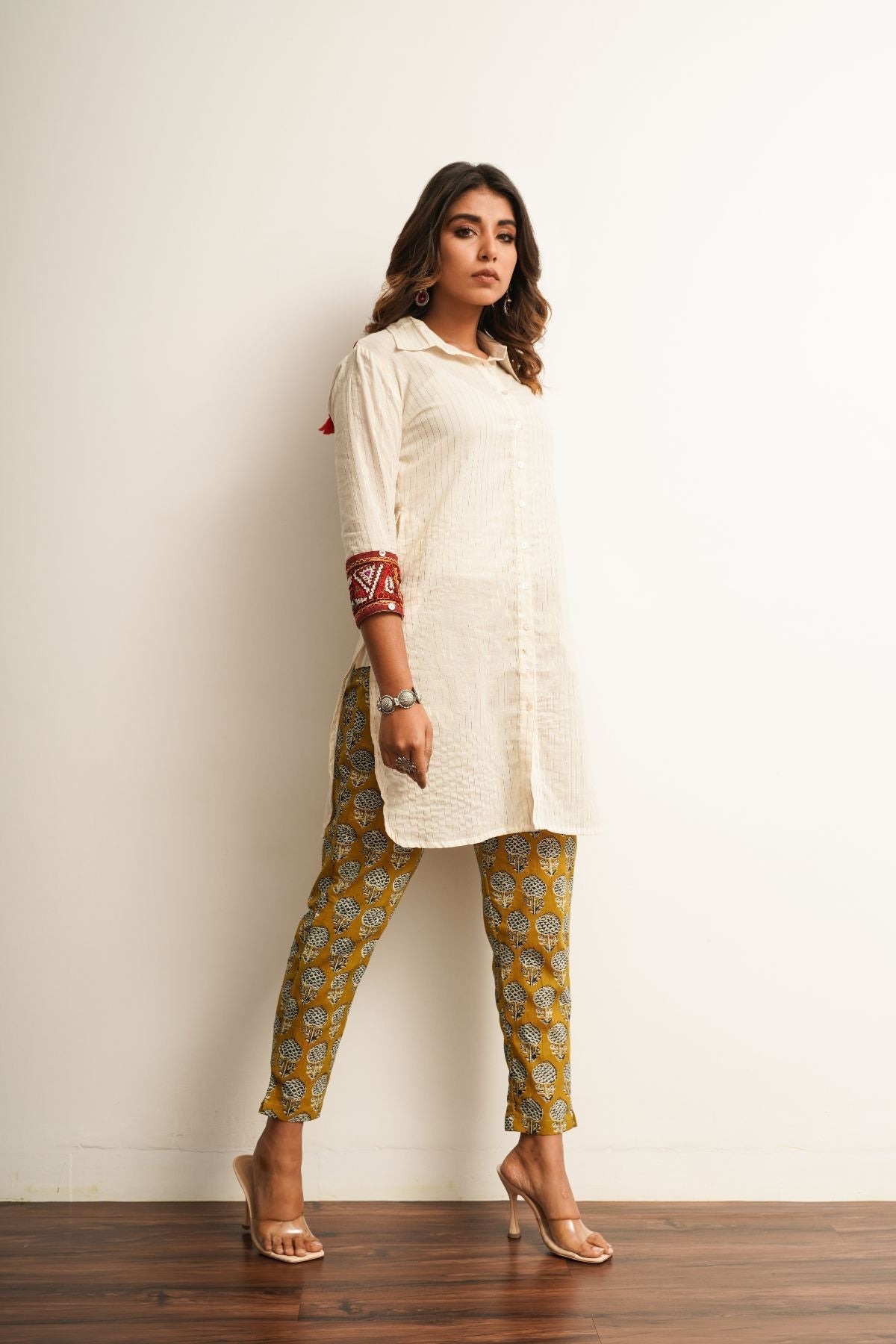Yellow Printed Cotton Straight Pant at Kamakhyaa by Keva. This item is 100% cotton, Best Selling, Capris, Fusion Wear, Less than $50, Natural, New, Prints, Products less than $25, Regular Fit, Saba, Womenswear, Yellow